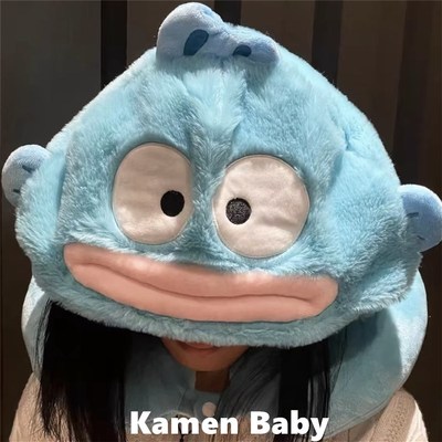 小丑鱼连帽u型枕k护颈枕旅行坐飞机高铁头枕便携靠枕办公室午睡枕