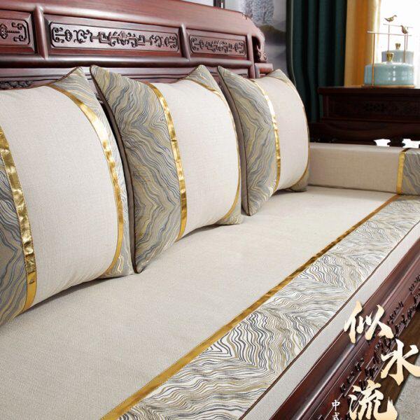 红木沙发坐垫新中式垫子套罩实木椅子沙发垫家具罗汉床垫海绵定制