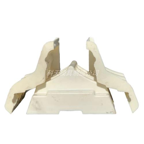 现货中式一体仿古屋檐瓦片塑料模具仿古墙帽围墙庭V院装饰门头瓦