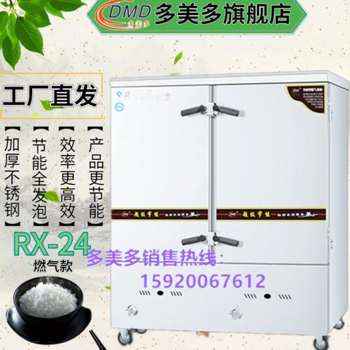 多美多DMD-RX-24盆盘双门双数控燃气蒸饭柜蒸饭车蒸饭机煤气蒸炉