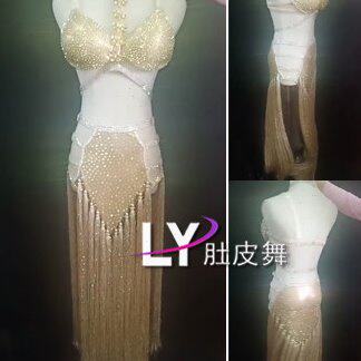 舞性感肚皮舞套装表演服新款肚皮舞年会流苏L演出鼓 定制Y装加密
