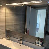 洗漱台镜柜灯 卫生间镜柜防水梳妆台免打孔镜前灯不锈钢led灯具