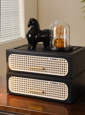 中古风桌b面收纳盒装饰摆件客厅电视柜玄关入户门家居放钥匙抽屉