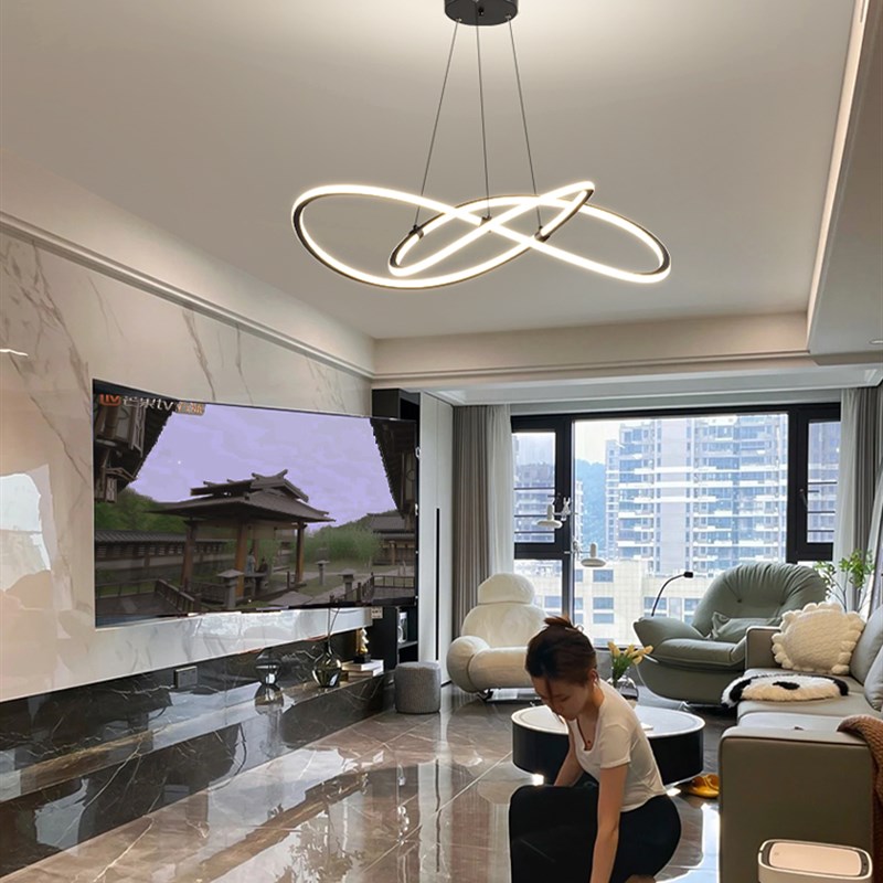 2024新款极简意式现代简约w中山灯具卧室主卧餐厅大厅主灯客厅吊