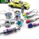 镀位档空滤工艺电模型汽车改装 挂轮毂减震器档七彩涡轮器钥匙扣器