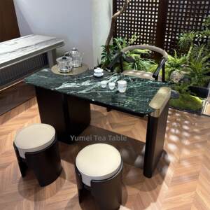 阳台茶桌椅组合奢石现代轻奢家用小茶台意式极简小户型雨牧茶桌