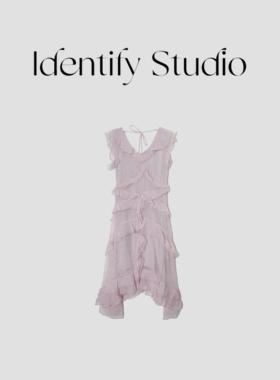 【陈书婷专属】秋夏法式设计欧美百搭时尚简约显瘦连衣裙A04006