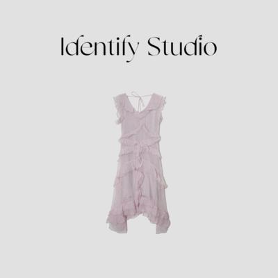 【陈书婷专属】秋夏法式设计欧美百搭时尚简约显瘦连衣裙A04006