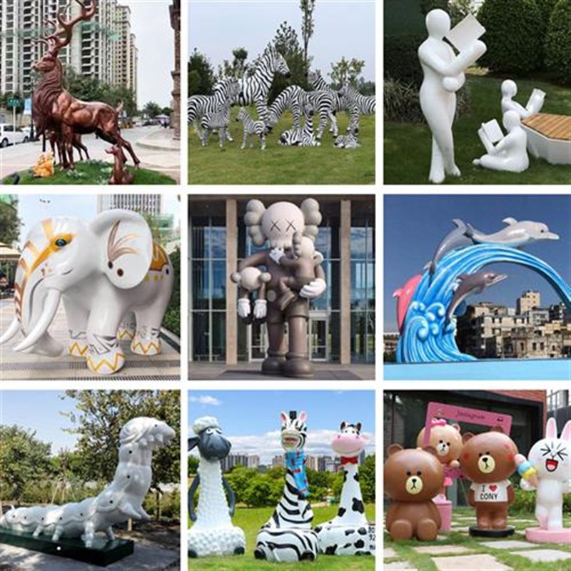 大型不锈钢雕塑定制工厂户外园y林镜面金属几何景观玻璃钢落地摆