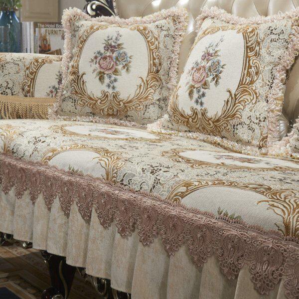 欧式沙发垫奢华四季通用真皮沙发套罩防滑高档古典新中式客厅坐垫