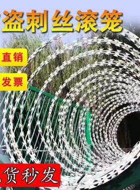 防锈刀片刺绳防盗刀刺网镀锌刺丝滚笼围墙防爬刺铁丝网围栏铁刺网