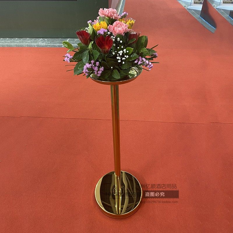 剪彩金柱剪彩花柱开业花柱 庆典金色立柱 婚礼礼仪花柱礼仪鲜花架