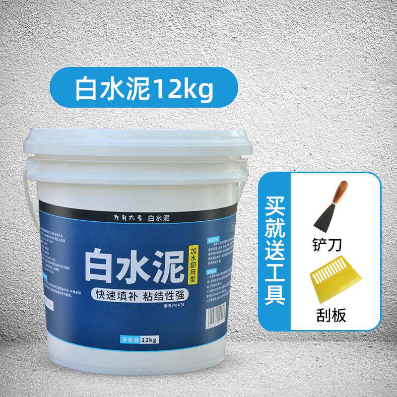 525高标号白水泥纯白水泥防水超粘强硬快干细腻光滑白灰600g - 实物图