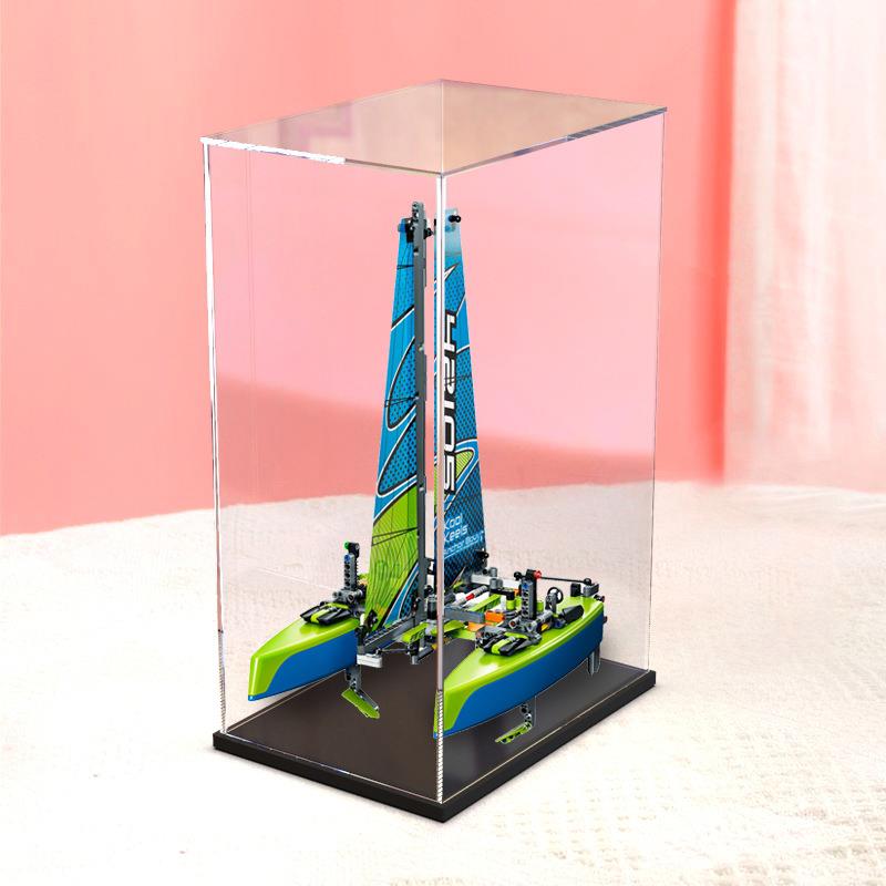 LEGO 42105 漂浮双体船机械组积木亚克力展示防尘盒透明防尘罩