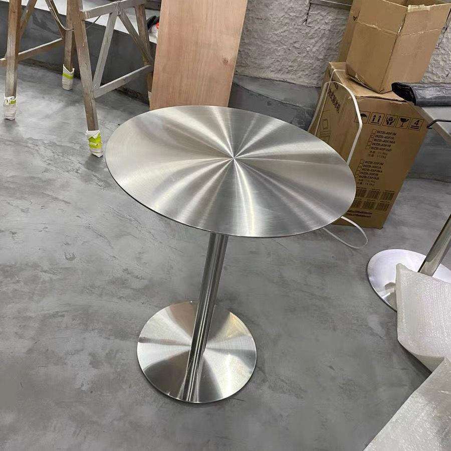 奶茶店咖啡桌不锈钢桌子圆桌方桌工业风餐桌茶几洽谈桌甜品冷饮店