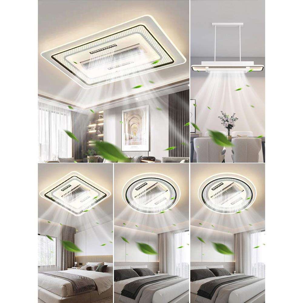 无叶风扇灯2024新款客厅主灯现代简约吊扇吸顶灯卧室过道智能护眼