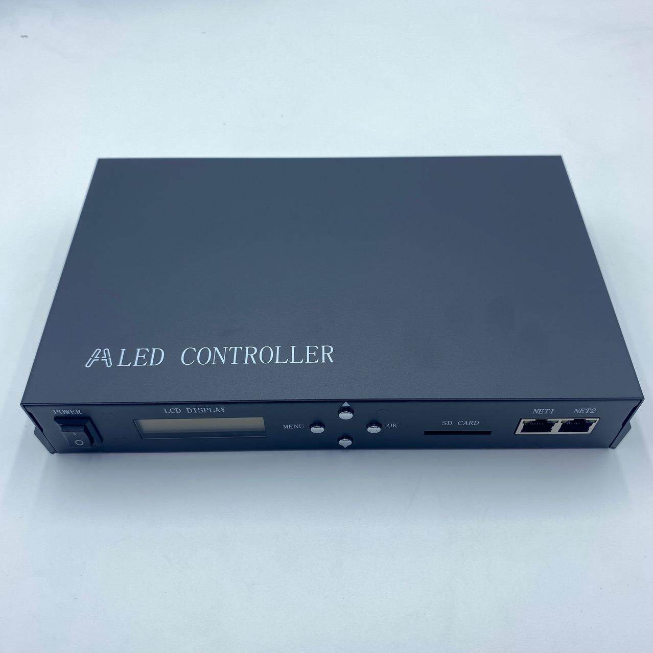 H801TC可联机脱机电源同步主控SD卡幻彩控制器双网口输出灯控
