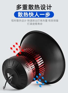 LED鳍片工矿灯厂房工厂车间照明体育馆仓库100W150W200W高亮强光