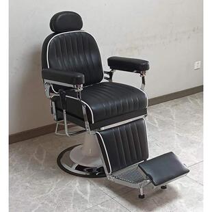 复古男士理发馆油头椅子可放倒背美发椅发廊剪发椅刮胡椅