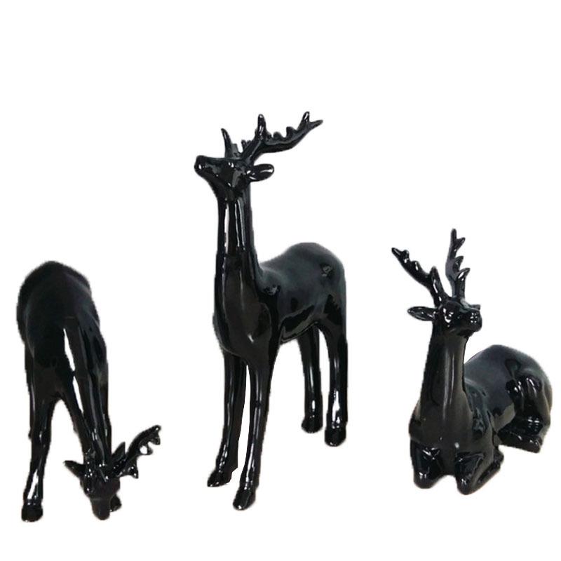 树脂工艺品套三小鹿摆件个性儿童房样板间摆件软装饰品摆件