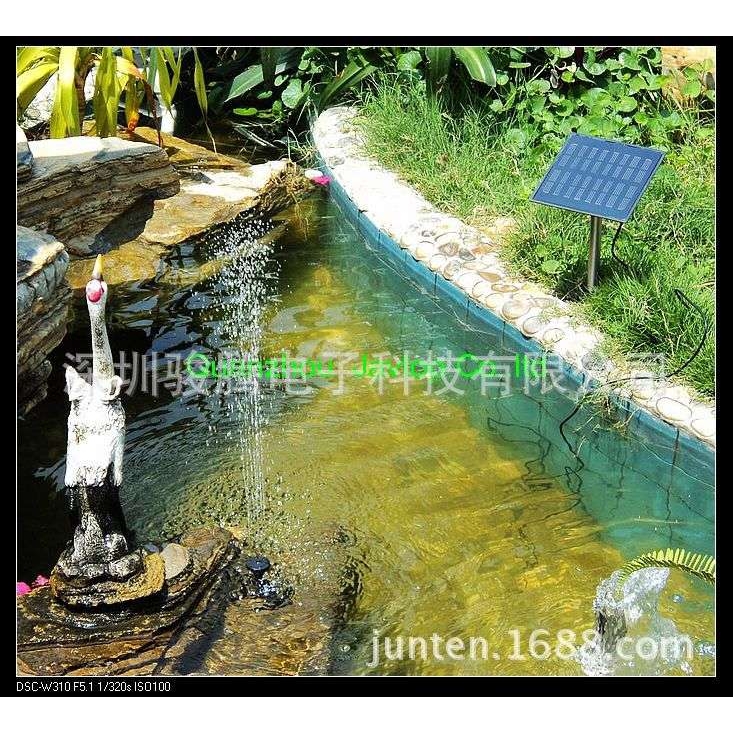 9V2W单晶硅微型太阳能喷泉&微型太阳能水泵6种喷头