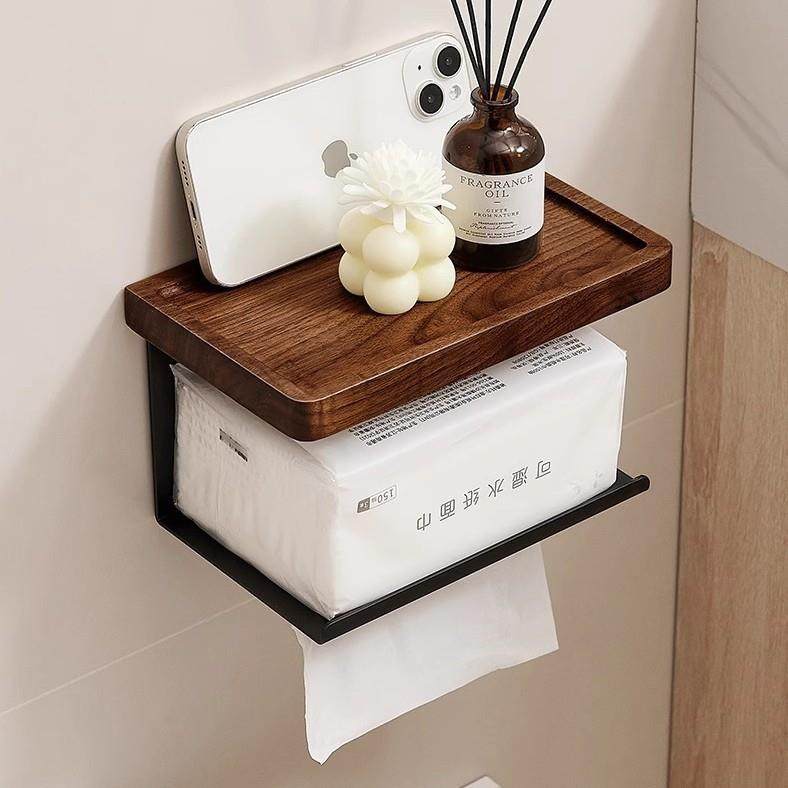 胡桃木卫生间纸巾盒置物架壁挂式抽纸盒浴室免打孔厕所纸架卷纸架,鲜花速递/花卉仿真/绿植园艺,割草机/草坪机,淘宝优惠券,粉丝福利购,淘宝优惠卷