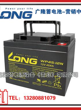 LONG广隆蓄电池WP45-12N/12V45AH电力钢厂电源设备电池-现货营销