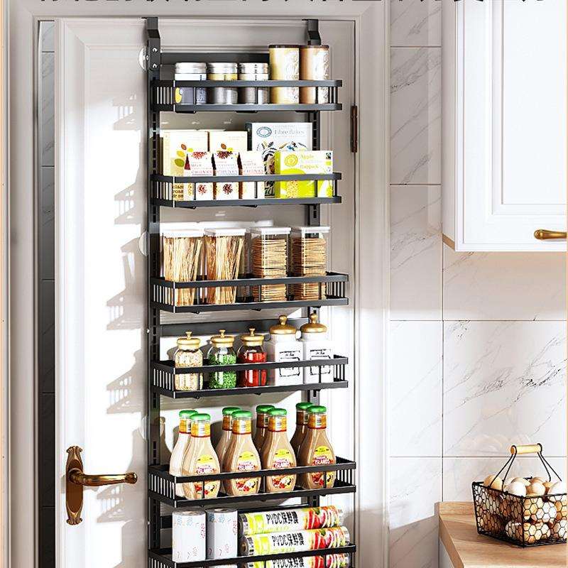 门后墙面两用多层置物架厨房卧室浴室门后挂架食品调料收纳整理架