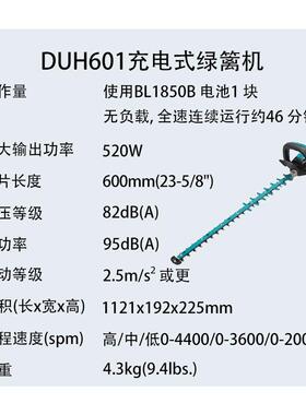 牧田 DUH601 充电式 绿篱机 多功能 修剪机 园林 绿化剪