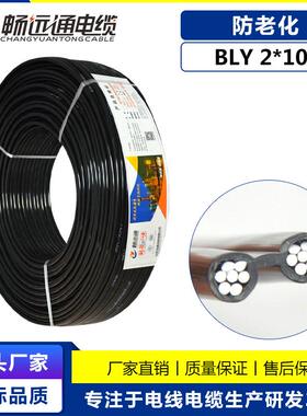 国标铝电线厂家 BLY2*10平方防老化铝芯线 户外用耐候电缆