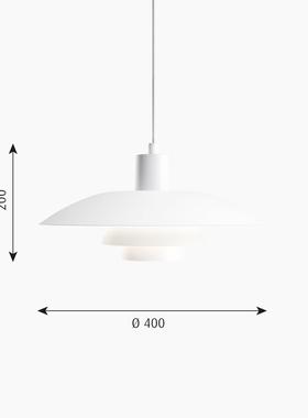 丹麦PH3/4北欧白色三层 餐厅吧台橱窗服装店餐厅小吊灯艺术个性灯