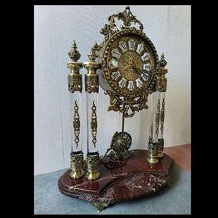 欧式高档水晶台钟客厅创意台钟别墅复古台钟静音机芯