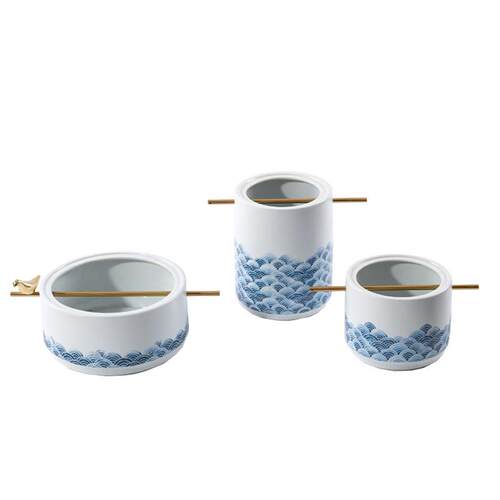 新中式摆件陶瓷储物罐茶室博古架展示柜卖场家具样板房高端装饰品