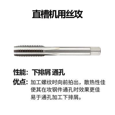 非标直槽丝锥攻M16M17M18M19M20M21M22M23M24X2.5/2/1.75/1.5/0.5