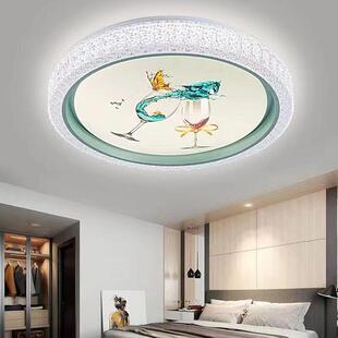 新款LED卧室灯上档次轻奢房间灯语音声控全密封儿童房吸顶灯家用