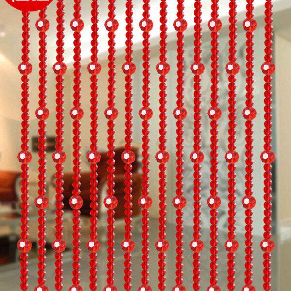 全大红 喜庆版门帘 新款水晶珠帘 玄关隔断背景墙隔断