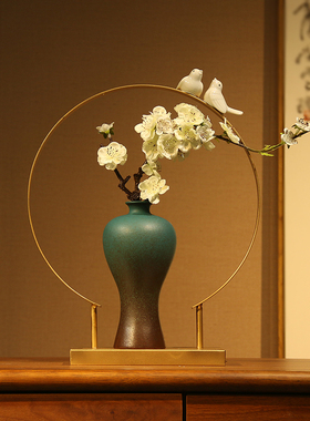 新中式复古家居摆件客厅电v视柜茶几博古架装饰品现代轻奢玄关摆