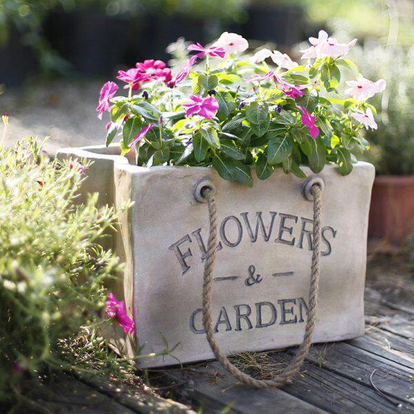 水泥色户外欧式创意露台布置装饰花盆阳台庭院花箱长方形花园大号