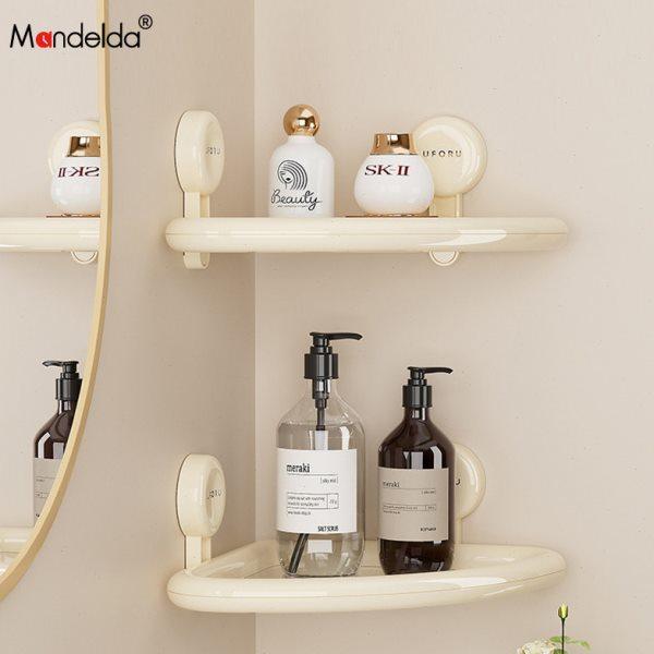 满得达卫生间免打孔吸盘三角置物架洗漱台收纳架浴室厕所墙上壁挂,家庭/个人清洁工具,浴室角架/置物架,淘宝优惠券,粉丝福利购,淘宝优惠卷