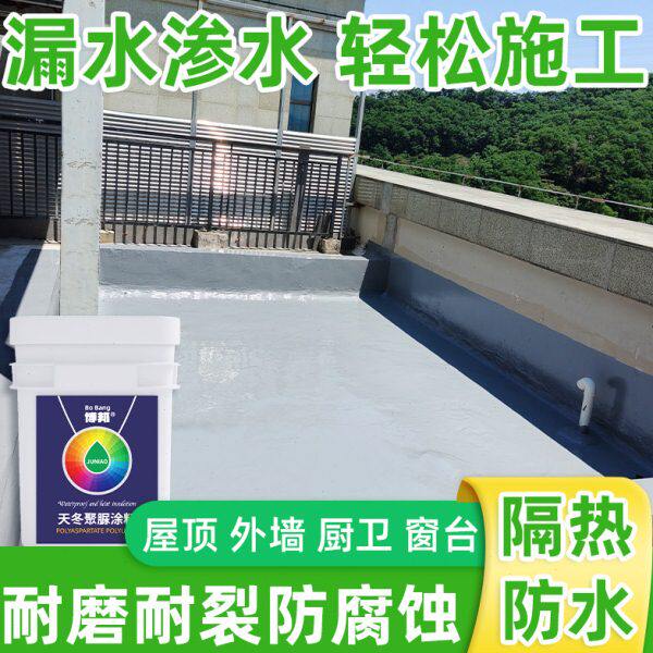 天冬聚脲免砸砖阳台外墙防水池补漏渗透剂裂缝楼顶屋面涂料防水胶