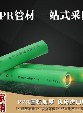 晟悦绿色全新料家装PPR加厚饮用20热熔冷热水管204分256分1寸32