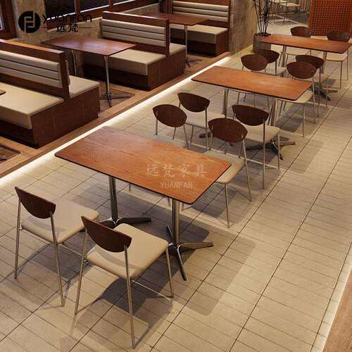工业风西餐厅卡座沙发烘培蛋糕简餐店复古咖啡厅酒吧酒馆桌椅组合