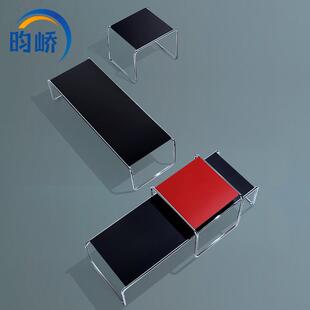 Laccio TeaTable拉齐奥茶几/简约现代不锈钢板式边几长方形套几