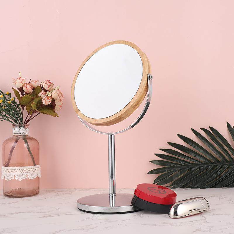 家用便携式双面台式镜led梳妆镜化妆镜 可旋转桌面化妆镜