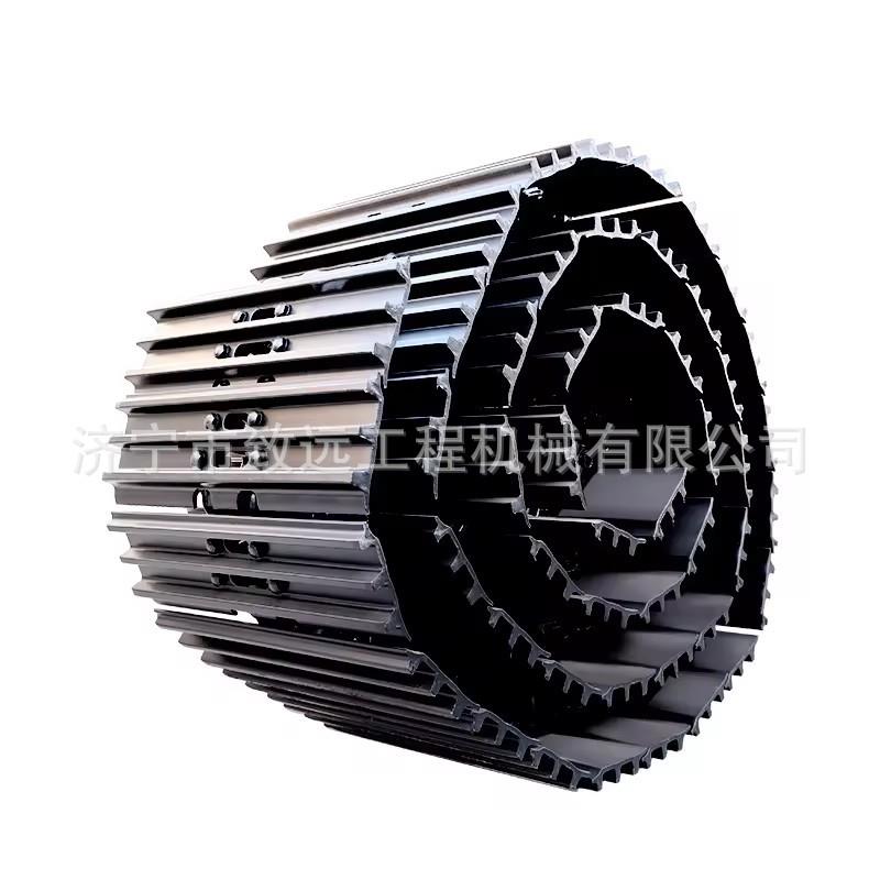 行走链板 挖掘机履带 链条 支重轮 支撑轮 驱动齿 挖掘机四轮一带