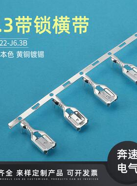 DJ622-J6.3A 6.3带锁插簧横带 DJ622-J6.3B 250端子 6.3锁端子