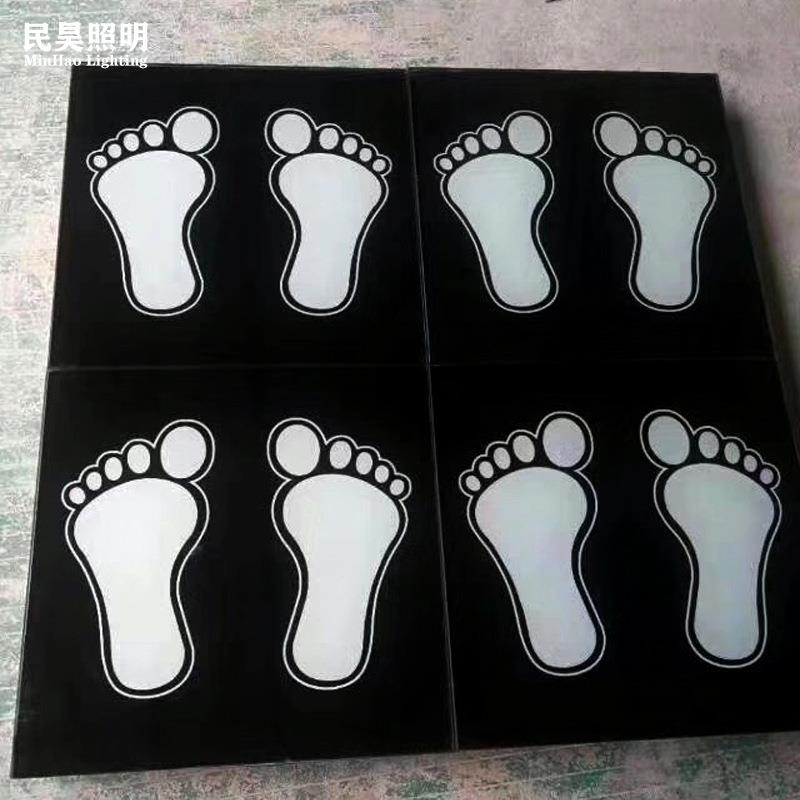 民昊照明厂家非标定 做图案地砖灯脚踏感应互动发光音乐led地砖灯