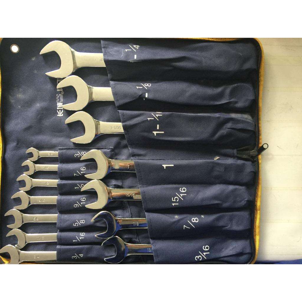 长城精工 14pcs Cr-V英制两用扳手组套 整体热处理 更耐用