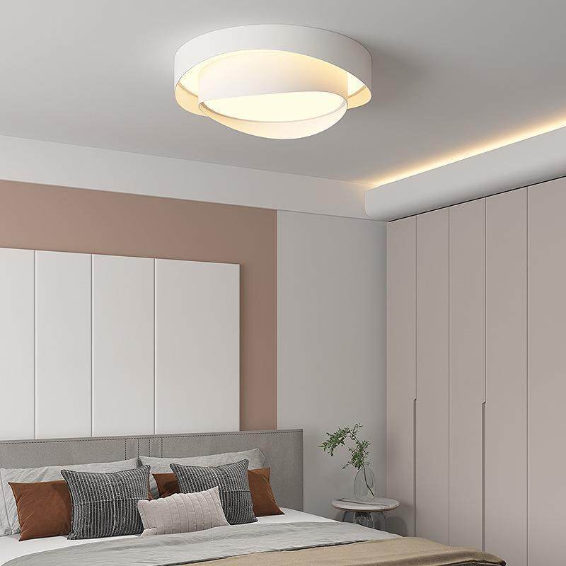 全光谱护眼卧室吸顶灯 奶油风水波纹智能浪漫女孩书房中山灯具