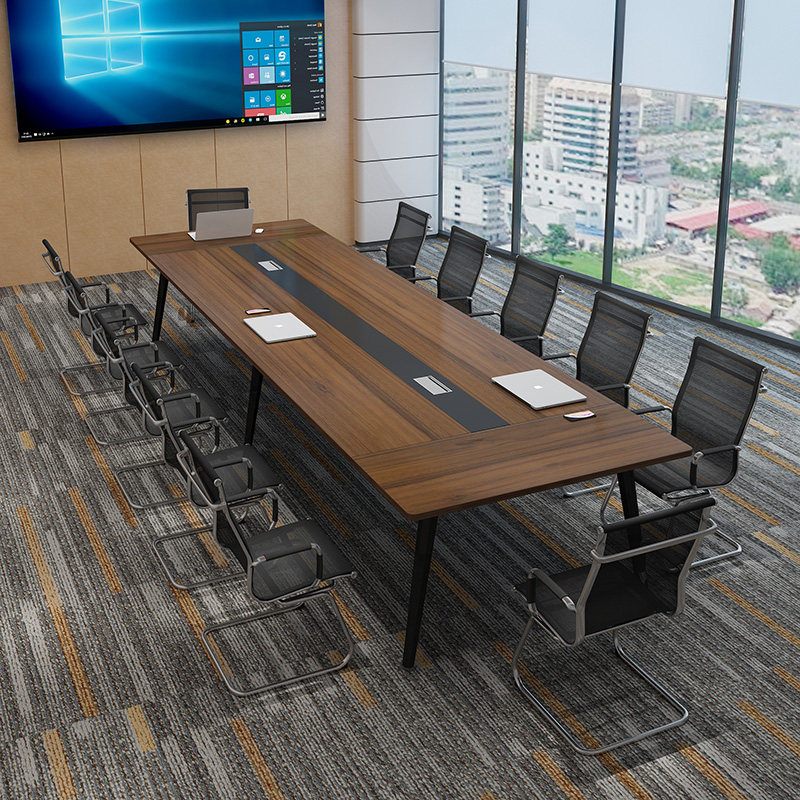 大型会议桌c长桌简约现代长条桌会议室桌子培训桌办公会议桌椅组